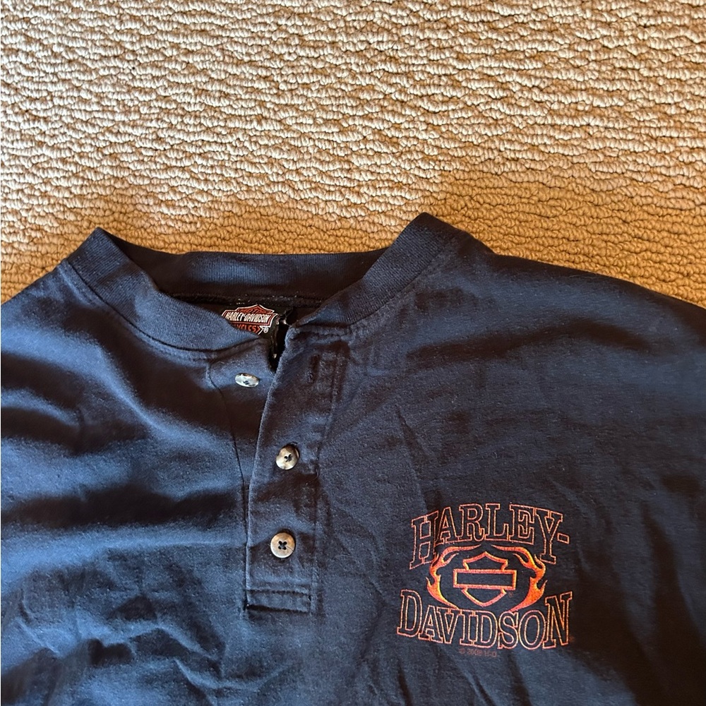 Harley-Davidson Black Casual Button Down Shirt